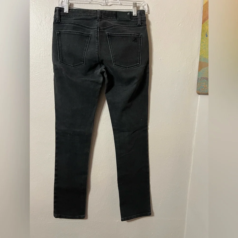 DL1961 Grace High Rise Straight Leg Jeans black wash Sz 27 - Picture 3 of 8